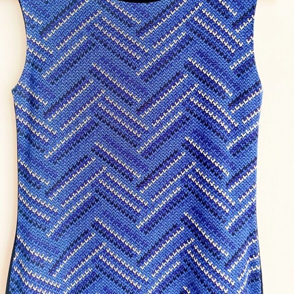 Misook Knit Print Sleeveless Knit Back Midi Pencil Dress  XS - Picture 5 of 5